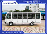 Four Wheels Electric Shuttle Bus 23 Seats With Door / Electric Mini Bus AC Motor