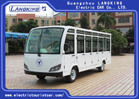 Four Wheels Electric Shuttle Bus 23 Seats With Door / Electric Mini Bus AC Motor