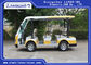 Beyaz / Sarı 8 Kişilik Golf Arabası Elektrikli Gezi Otobüsü Çin Mini Tur Otobüsü Tedarikçi