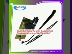 Elektrikli Golf Buggy Parçaları Şehir Otobüsü Ön Camı Aşırı Çapraz Montajı 12V Ve 24V