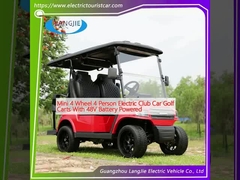 Mini 4 Tekerlekli 4 Kişilik Elektrikli Kulüp Arabası Golf Arabaları 48V Pille
