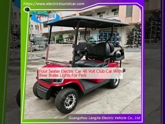 Dört kişilik elektrikli araba 48 voltlu araba park için arka fren ışıkları ile