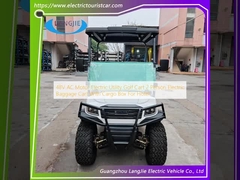 48V AC Motor Elektrikli Kullanımlı Golf Arabası 2 Kişilik Elektrikli Bagaj Arabası Kargo Kutusu ile Otel İçin