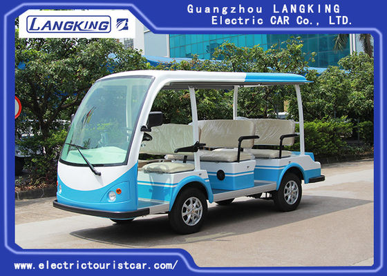 Çin CE Onaylı Üstü Elektrikli Servis Araçları / 48V DC Sistem 8 Yolcu 4 Tekerlekli Elektrikli Mini Otobüs Tedarikçi