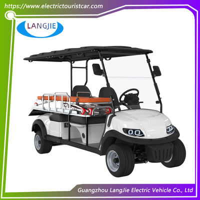 İyi bir fiyat. 2 Koltuk + 1 Yatak Elektrik Golf Arabaları AC Motor 5KW Elektrik Ambulans Arabası Hastane için çevrimiçi