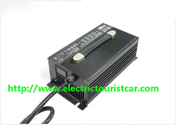 Siyah Konut Klasik Elektrikli Araba Akü Şarj Cihazı 48V 25A 260 * 150 * 90 Mm