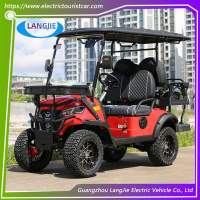 4 tekerlekli elektrikli golf arabası 4 koltuklu tatil arabası AC motorlu elektrikli araba otel turu
