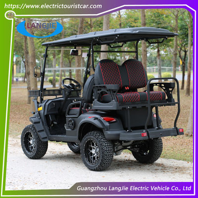 4 kişilik elektrikli golf arabası yüksek tırmanma yeteneği 48V pilli golf arabası golf sahası için