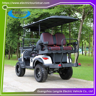 48 Volt 4 Koltuklu Elektrikli Golf Buggy Kulüp Arabası PC Ön Camlı Ön Golf Araba