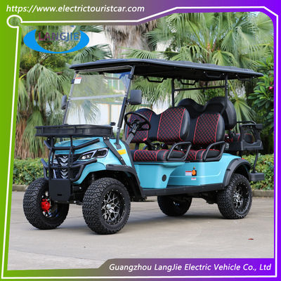Off-road 6 koltuklu elektrikli golf arabası açık hava etkinlikleri için 48V / 5KW AC motoru ile