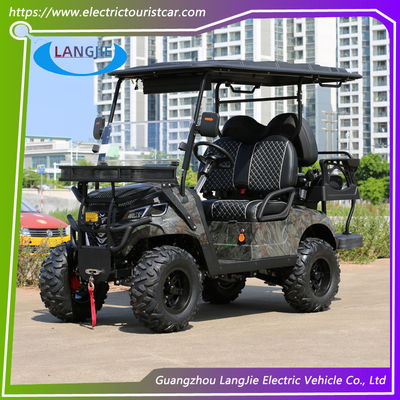 4 Tekerlekli Elektrikli Golf Arabası Golf Çantası Rack ile 5KW Elektrikli Scooter Golf Buggy