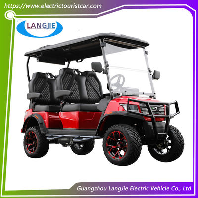 Lüks CE onaylı elektrikli av arabaları 4 kişilik golf arabası park havaalanı için 48v kontrolör