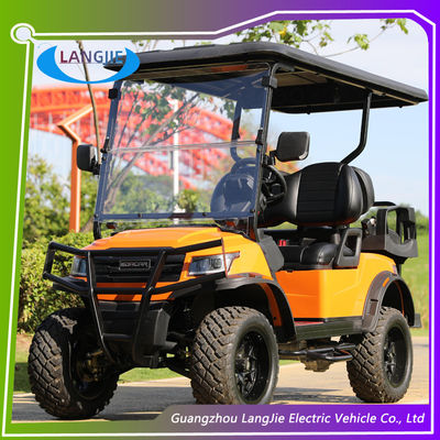 AC Motor Elektrikli Kulüp Arabası % 30 tırmanma yeteneği ile 4 kişilik golf arabası Pil ile çalıştırılır