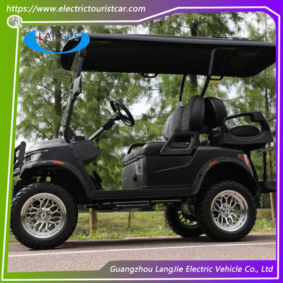Yükseltilmiş Dört Tekerlekli Kulüp Arabası Golf Arabası 4 Koltuklu Elektrikli Kulüp Arabası Başkanlık Golf Arabası