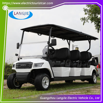 4 Tekerlekli AC Motorlu Buggy Golf Arabası 48V Kuru Pille 8 Yolcu Golf Arabası Otel İçin