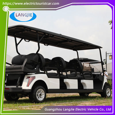 4 Tekerlekli AC Motorlu Buggy Golf Arabası 48V Kuru Pille 8 Yolcu Golf Arabası Otel İçin