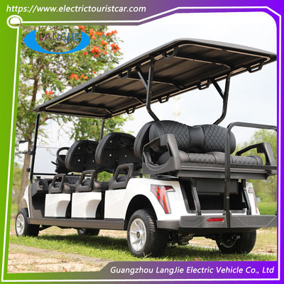 Elektrikli Golf Arabaları 48V Pilli AC Motorlu 8 Yolcu Golf Arabası Resort için