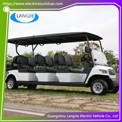 Elektrikli Golf Arabaları 48V Pilli AC Motorlu 8 Yolcu Golf Arabası Resort için