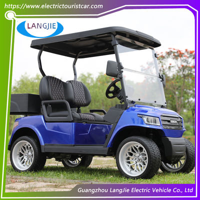 2 kişilik elektrikli golf arabası ve kargo kutusu, golf sahasının performansını artırmak için AC motorlu