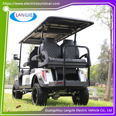 6 kişilik 48V5KW elektrikli av arabası İyi tırmanma yeteneği Yeni elektrikli golf arabası CE ile