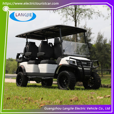 6 kişilik 48V5KW elektrikli av arabası İyi tırmanma yeteneği Yeni elektrikli golf arabası CE ile