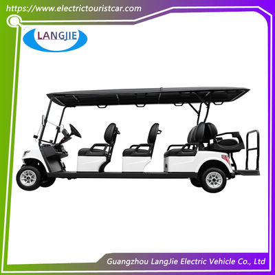 Beyaz Renk 48V 5KW AC Motor 8 Koltuklu Elektrikli Golf Arabaları