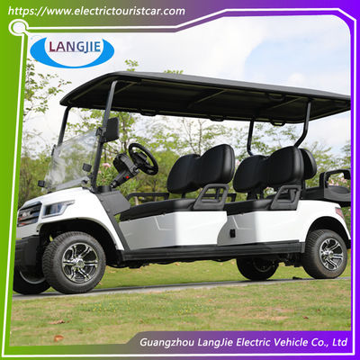 Kurumuş kurşun asitli pil ile çalışan kulüp golf arabaları Beyaz elektrikli araba golf arabası 6 koltuk