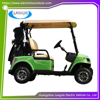 4 Tekerlekli 2 Kişilik Elektrikli Kulüp Golf Arabası Araç Çatı ile Güçlendirilmiş 48V Pil