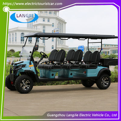 Özelleştirilmiş 5KW Motor Pil Gücü 40KM Maks.hız kaldırılmış off road Elektrikli golf arabaları