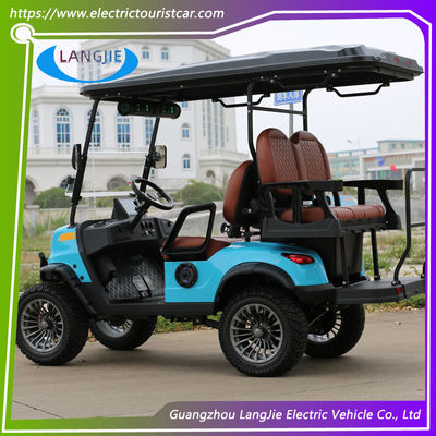 Düşük Hızlı Elektrikli Araçlar 4 Koltuklu AC Motorlu Elektrikli Golf Arabası Tatil arabası için