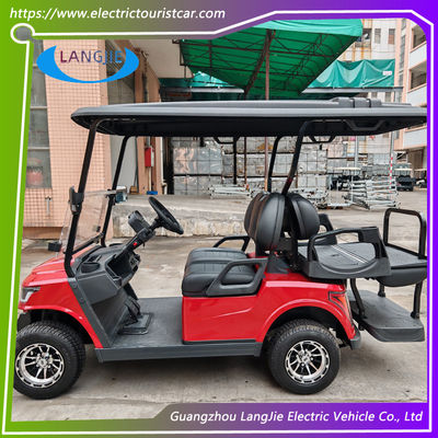 4 Koltuklu 4 Tekerlekli Elektrikli Golf Arabası AC Şehir Yürüyüş Caddesi için Turist Araba Kiralama