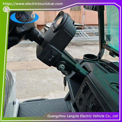 Beyaz 2 yolcu elektrikli golf arabası fabrikası AC motor 48V elektrikli kargo aracı park için