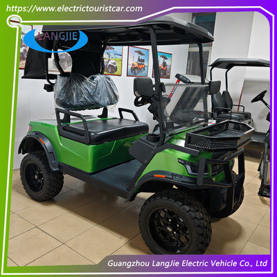 Elektrikli Turistik Araba 4 Tekerlekli Elektrikli Golf Arabası 48V AC Motor 2 Koltuklu Tatil Arabası