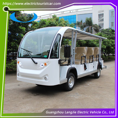 4 Tekerlekli Elektrikli Araba 14 Koltuklu Elektrikli Sightseeing Otobüsü 72V 7.5KW AC Motor Max.Speed 30 Km/H