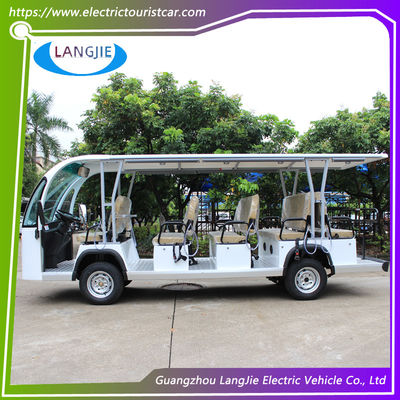 4 Tekerlekli Elektrikli Araba 14 Koltuklu Elektrikli Sightseeing Otobüsü 72V 7.5KW AC Motor Max.Speed 30 Km/H