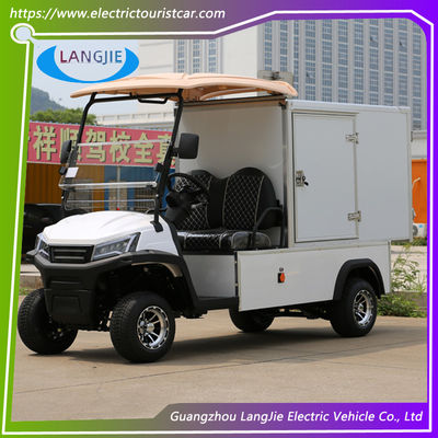 2 kişilik Beyaz Mini Elektrikli Kargo Kamyonu Kompozit Kargo Kutusu ile 500kg 48v 4kw AC Motor