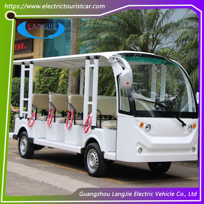 14 Koltuklu Düşük Hızlı Elektrikli Araçlar AC 72V 7.5KW 4 Tekerlekli Elektrikli Golf Arabası Tatil Arabası İçin