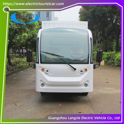 2 kişilik elektrikli kargo arabası AC motorlu otel için elektrikli transit minibüs kapılı araba