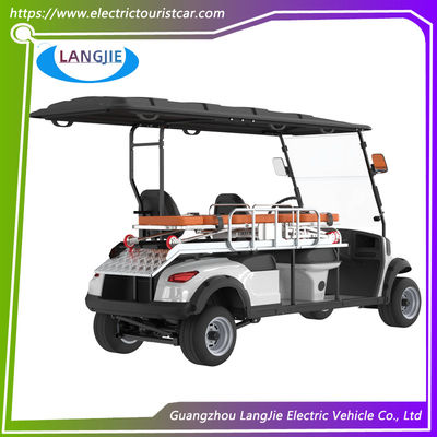 2 Koltuk + 1 Yatak Elektrik Golf Arabaları AC Motor 5KW Elektrik Ambulans Arabası Hastane için