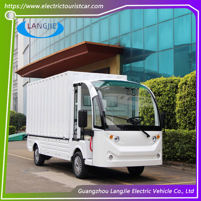 İyi bir fiyat. 2 kişilik yük arabası 72V 7.5KW AC Motor Elektrikli bagaj arabaları Fabrika parkı için kargo kutu çevrimiçi