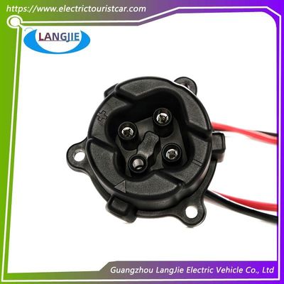 Golf Arabası Elektrikli DC Soket 48V Yamaha Siyah Dairesel Şarj Kablosu Soket