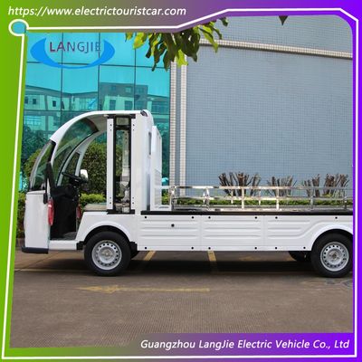 72V 7.5KW AC Motor Elektrikli Bagaj Arabası Kargo Kutusu ve 2 Koltuklu Golf Arabası Otel İçin Beyaz