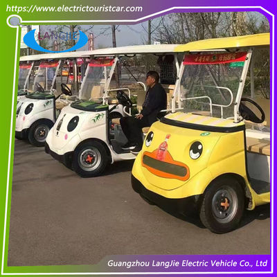 Beyaz Elektrikli Güvenlik Golf Araçları 48V Sistem 2 Koltuklu Park Aracı