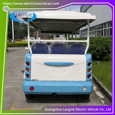 5KW Kapalı Yolcu Kabini Elektrikli Turist Buggy 8 Koltuk Beyaz Renk