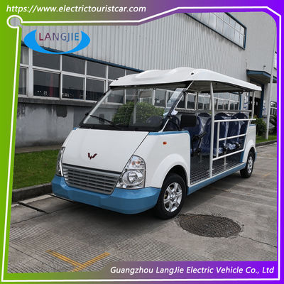 5KW Kapalı Yolcu Kabini Elektrikli Turist Buggy 8 Koltuk Beyaz Renk