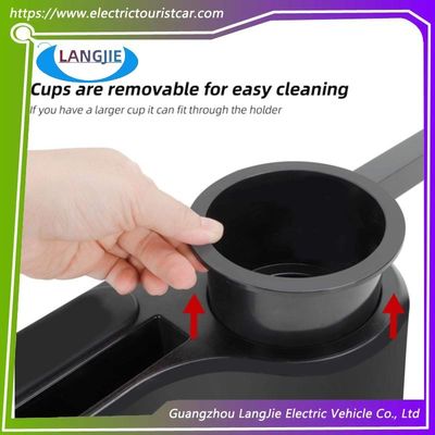 Kağıtçılı golf arabası, fincan tutucu ve telefon depolama bölmesi ile arka koltuk yasası