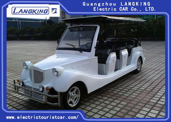 Elektrik Powered 11 Kişi Klasik Stil Golf Arabaları Serin Stil Aksesuarları Ile Kapak