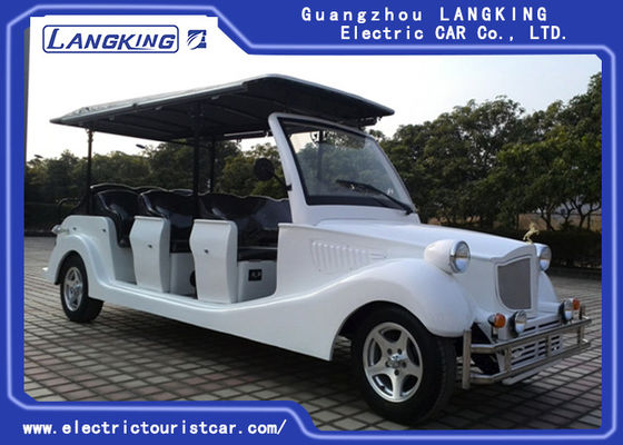 Elektrik Powered 11 Kişi Klasik Stil Golf Arabaları Serin Stil Aksesuarları Ile Kapak