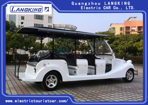 Elektrik Powered 11 Kişi Klasik Stil Golf Arabaları Serin Stil Aksesuarları Ile Kapak