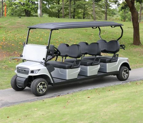 İyi bir fiyat. Beyaz Renk 48V 5KW Elektrikli Golf Arabası, Golf Sahaları ve Tatil Köyleri İçin 6 Koltuklu online